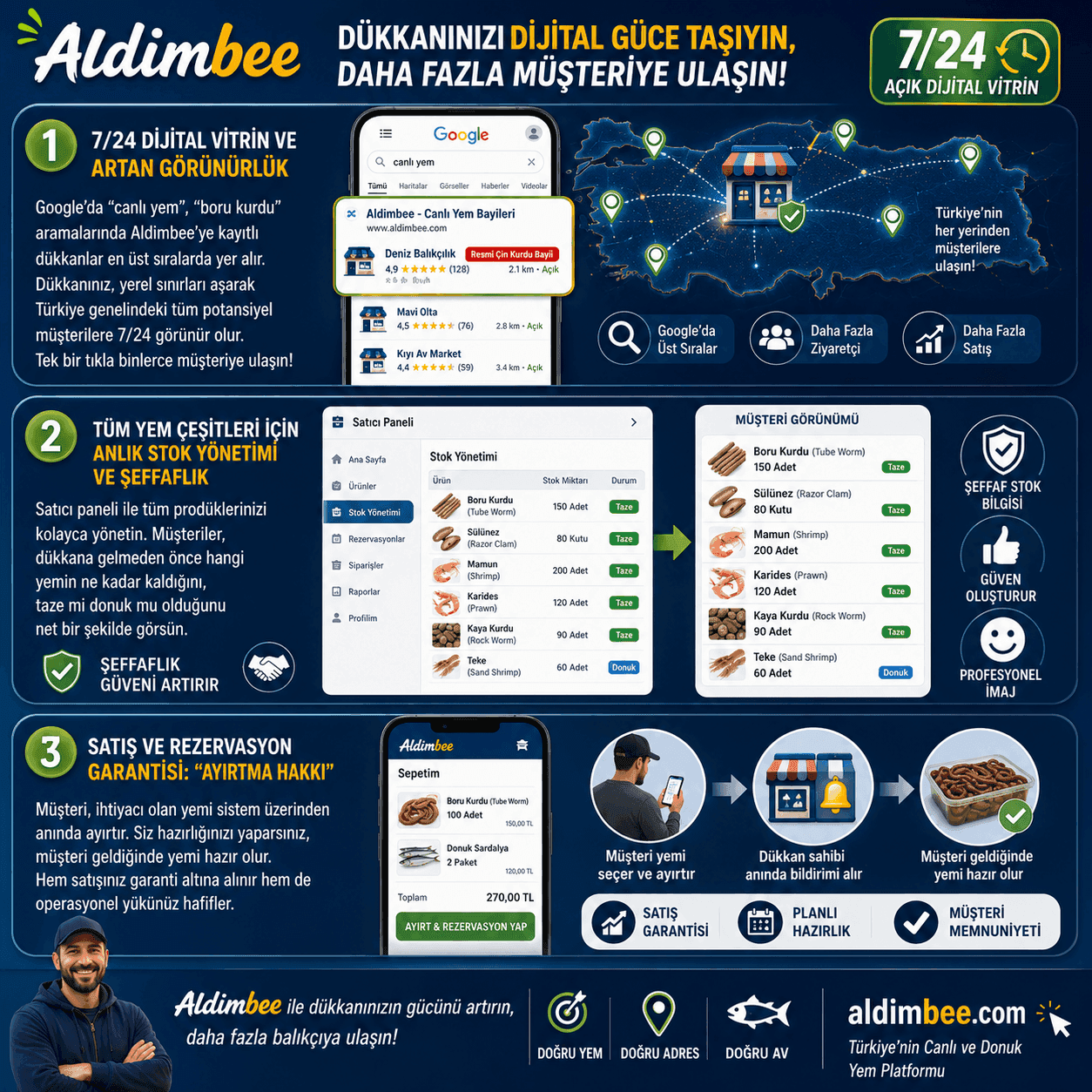 Dalyan Oltacılık'tan Taze ve Canlı Yem Seçenekleri